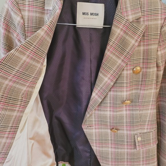 Mos Mosh Beliz Fara Plaid Blazer EU 36/US 6 - Picture 10 of 15